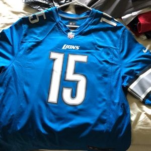 Authentic Men’s Nike Lions Golden Tate #15 Jersey